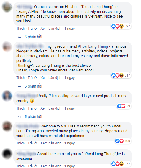 Travel blogger nổi tiếng Nas Daily chỉ muốn hợp tác với người Việt “hơn 1 triệu lượt theo dõi trên Facebook”, Khoai Lang Thang đáp trả cực gắt - Ảnh 6.