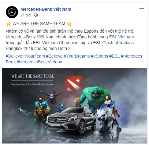 Mercedes-Benz tài trợ giải đấu DOTA 2 Việt Nam, các đội tham dự ngập mặt trong tiền thưởng - Ảnh 1.