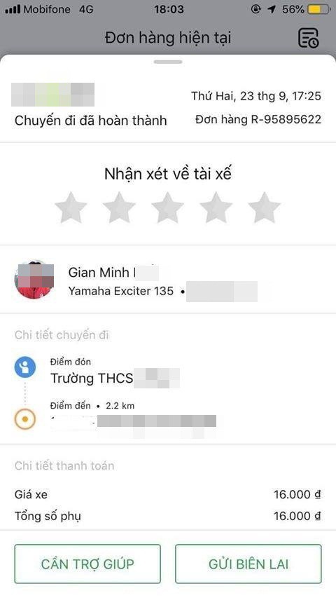 TP.HCM: Tài xế xe ôm công nghệ nghi hành hung học sinh lớp 9 dẫn đến chấn thương vì đứng sai điểm đón - Ảnh 1.