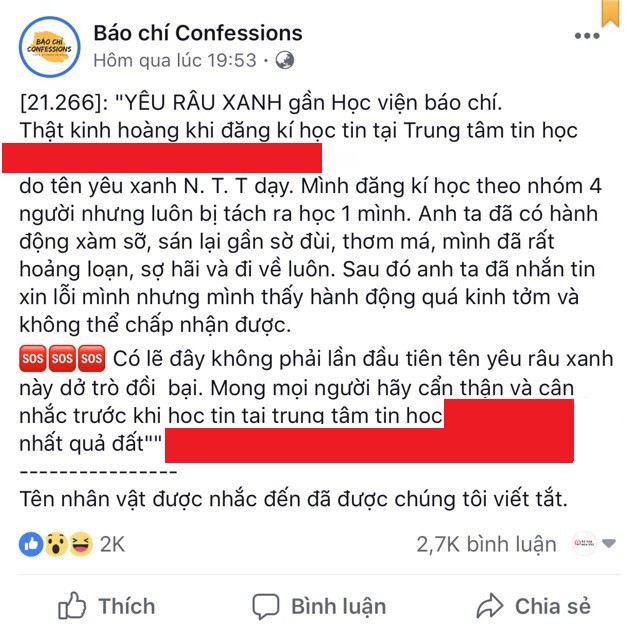 Học viện Báo chí và Tuyên truyền sẽ bảo vệ sinh viên tố bị chủ trung tâm tin học quấy rối tình dục - Ảnh 1.