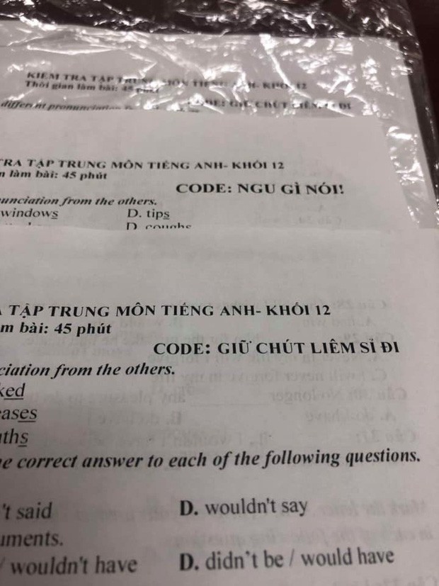 Đặt mã đề toàn hỏi chấm với chấm than, giáo viên khiến học sinh “khóc thét” không biết tìm đồng bọn cùng đề kiểu gì - Ảnh 2.