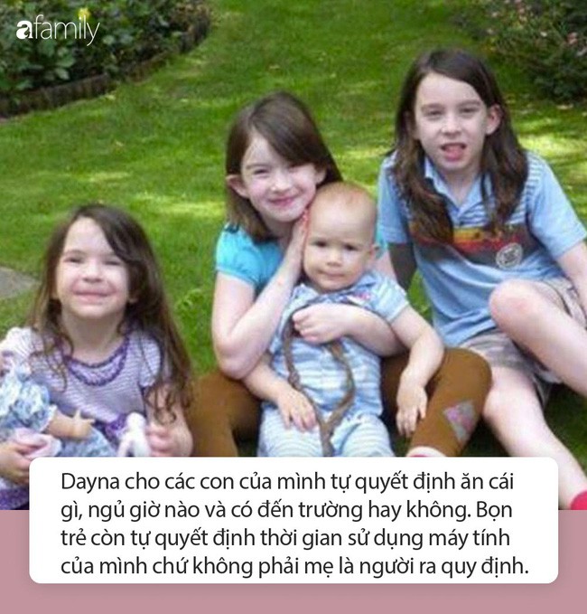 B&agrave; mẹ để 4 con tự quyết định mọi thứ từ ăn uống đến cả việc c&oacute; th&iacute;ch đi học hay kh&ocirc;ng, kết quả ngo&agrave;i sức tưởng tượng  - Ảnh 1.