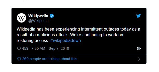 Wikipedia bất ngờ sập trên toàn cầu do bị tấn công, Việt Nam không bị ảnh hưởng - Ảnh 2.