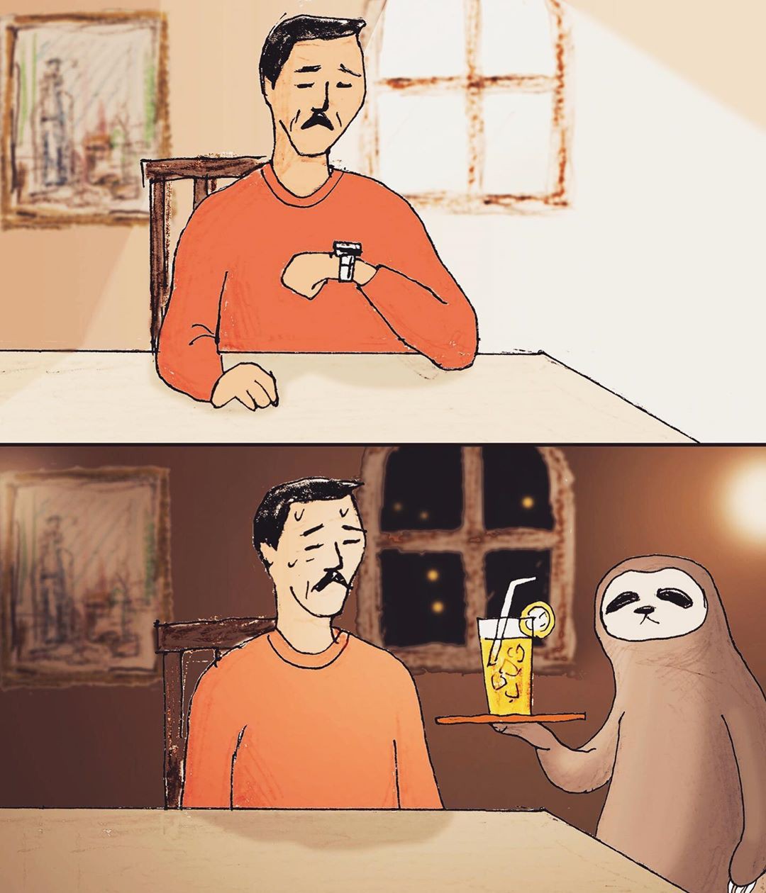 Ленивец мемы