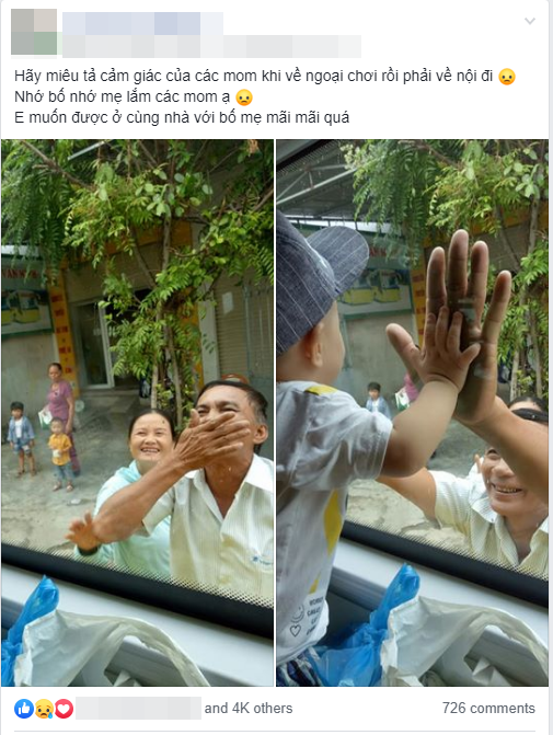 Hình Ảnh Ông Bà Ngoại Bịn Rịn Chia Tay Cháu Qua Cửa Kính Xe Khách Làm Nghẹn  Lòng Phận Con Gái Lấy Chồng Xa
