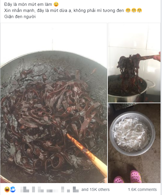 Học tr&ecirc;n mạng l&agrave;m mứt dừa ăn Tết, c&ocirc; g&aacute;i khiến d&acirc;n mạng cho&aacute;ng v&aacute;ng v&igrave; th&agrave;nh phẩm tr&ocirc;ng chẳng kh&aacute;c g&igrave; m&igrave; tương đen - Ảnh 1.