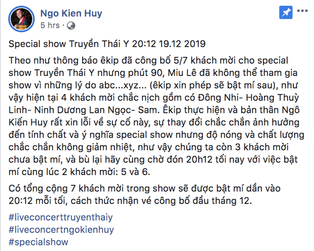 Miu Lê vừa cà khịa Hương Ly, quản lý Ngô Kiến Huy cà khịa lại bóng gió nữ ca sĩ không có ca khúc nào hot? - Ảnh 3.