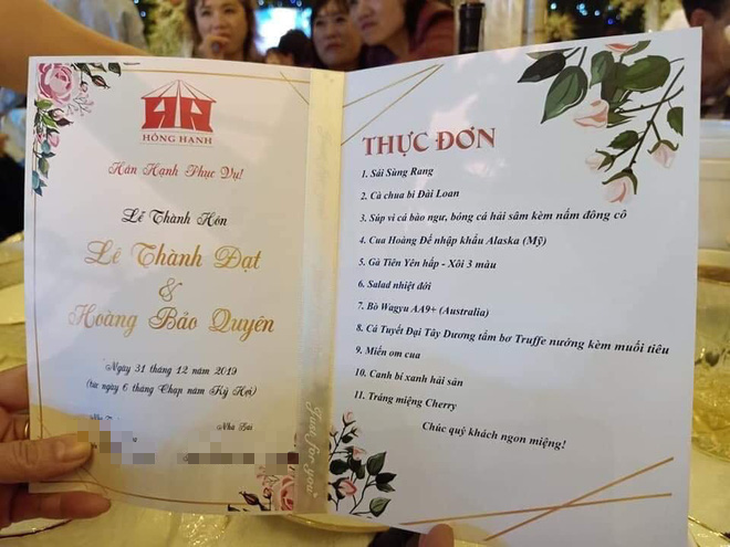 X&ocirc;n xao đ&aacute;m cưới bạc tỷ của con nh&agrave; đại gia ở Quảng Ninh: Đ&oacute;n d&acirc;u bằng xế hộp Maybach, thực đơn to&agrave;n sơn h&agrave;o hải vị - Ảnh 6.