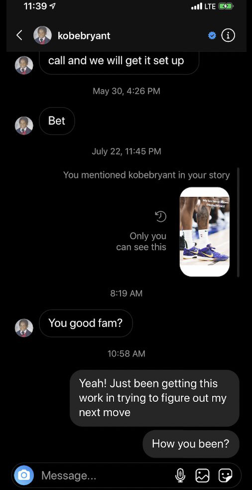 Tiết lộ những dòng tin nhắn cuối cùng từ huyền thoại bóng rổ Kobe Bryant trước khi qua đời thương tâm vì tai nạn trực thăng - Ảnh 2.