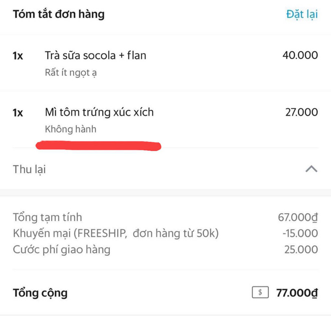 Hí hửng đặt mì tôm trứng xúc xích qua mạng, cô nàng ngơ ngác khi nhận được combo: Gói mì tôm - túi nước sôi - trứng và xúc xích! - Ảnh 2.