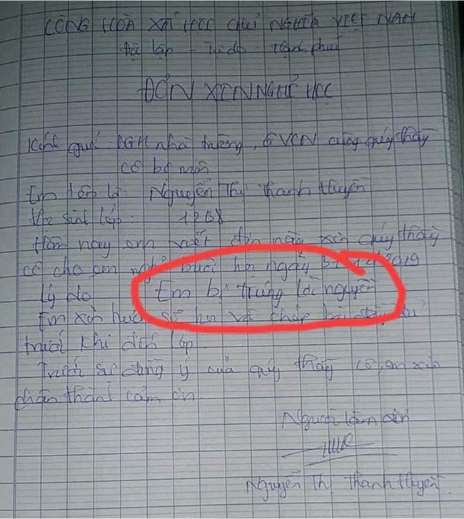 Một pha bắt trend cực mạnh của nữ sinh khiến dân tình cười bò, viết đơn xin nghỉ học mà tuyên bố lý do nghe vô lý: Trúng lời nguyền - Ảnh 2.