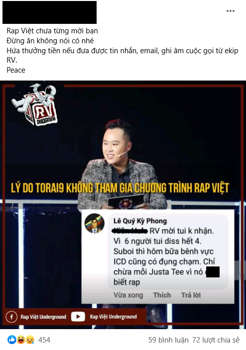 Rhymastic and Wowy responded harshly after rapper Torai9 announced that he had turned down Rap Viet's invitation and that JustaTee could not rap - Photo 5.