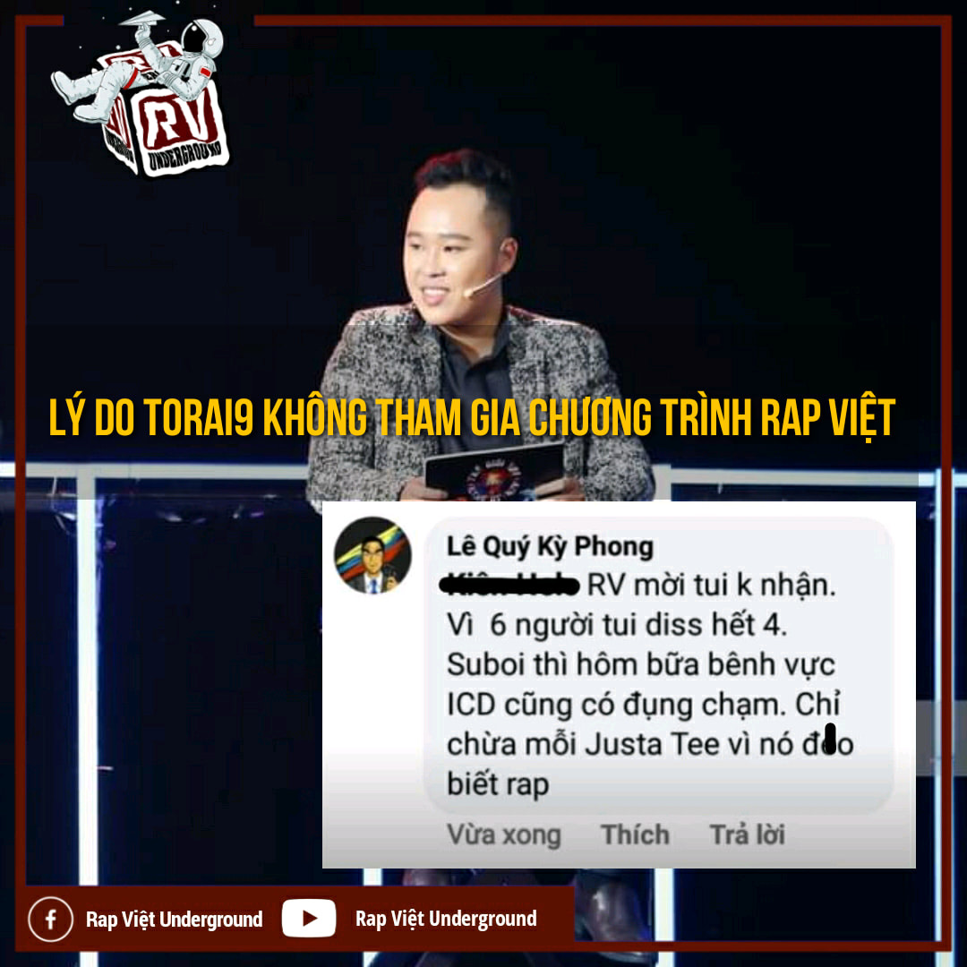 Rhymastic and Wowy responded harshly after rapper Torai9 announced that he had declined Rap Viet's invitation, and JustaTee couldn't rap - Photo 3.