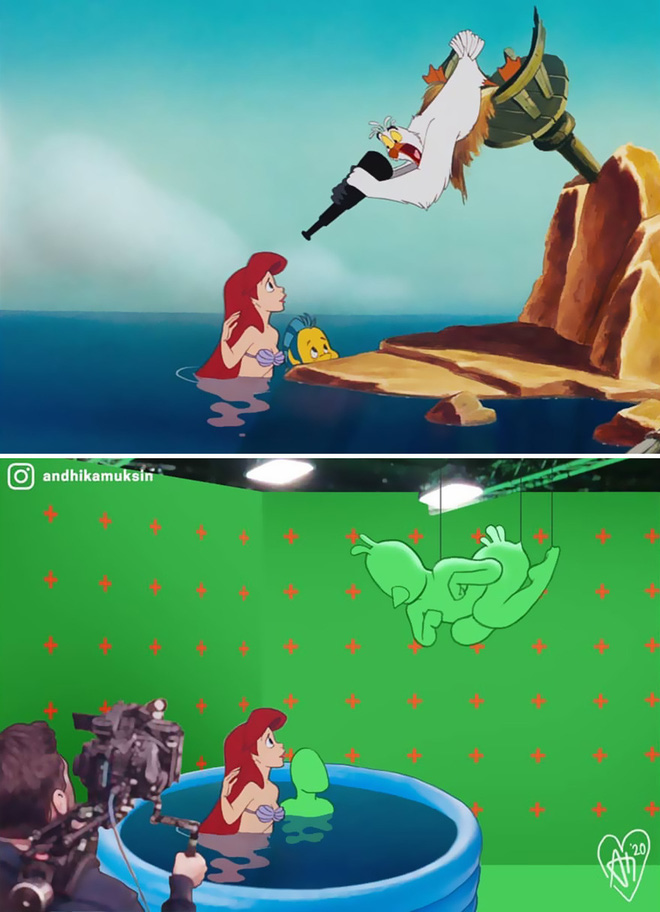 Khi c&aacute;c cảnh quay nổi tiếng của Disney được kh&aacute;n giả chế lại ảnh hậu trường th&igrave; tr&ocirc;ng sẽ như thế n&agrave;o? - Ảnh 11.