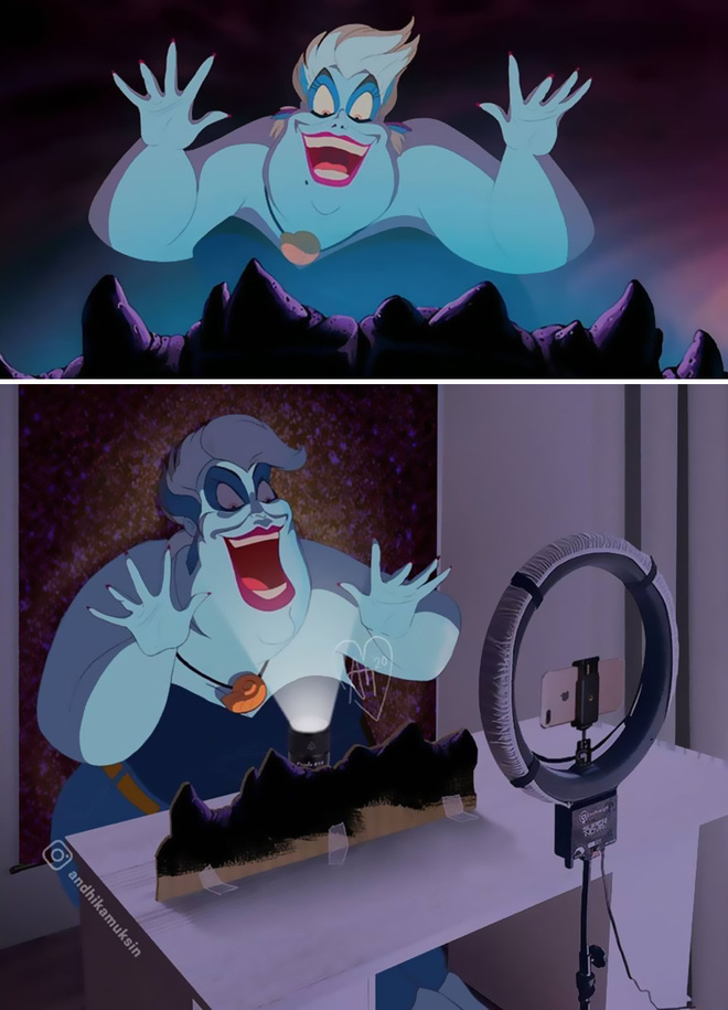 Khi c&aacute;c cảnh quay nổi tiếng của Disney được kh&aacute;n giả chế lại ảnh hậu trường th&igrave; tr&ocirc;ng sẽ như thế n&agrave;o? - Ảnh 5.