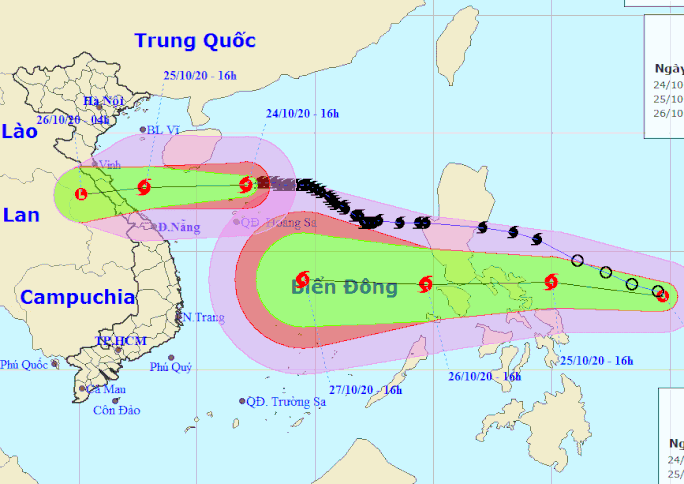 Bão số 8 chưa đổ bộ, lại xuất hiện thêm cơn bão mới nối gót hướng vào miền Trung - Ảnh 1.