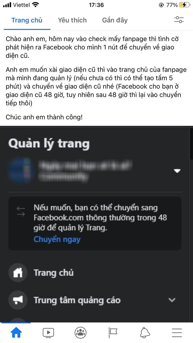 Ngán ngẩm giao diện Facebook mới, đây là cách quay xe về giao diện cũ - Ảnh 1.