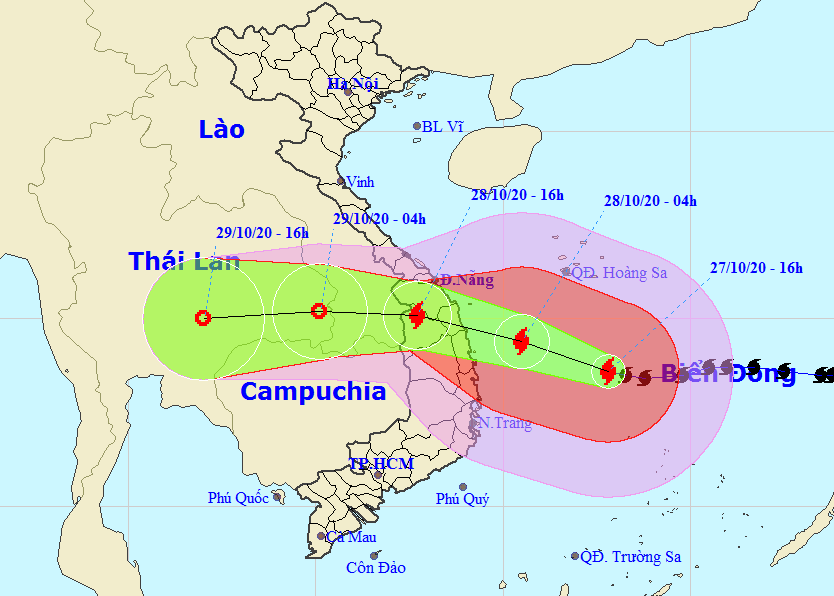 Bão số 9 còn cách đất liền hơn 300km, đóng cửa 6 sân bay, dừng chạy tàu hỏa để tránh bão - Ảnh 1.