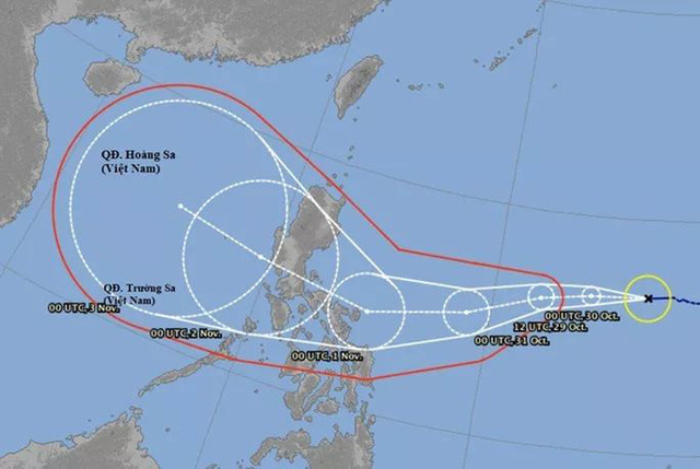 Bão Goni có hướng đi rất phức tạp, cường độ mạnh hơn bão số 9 nhiều lần - Ảnh 1.