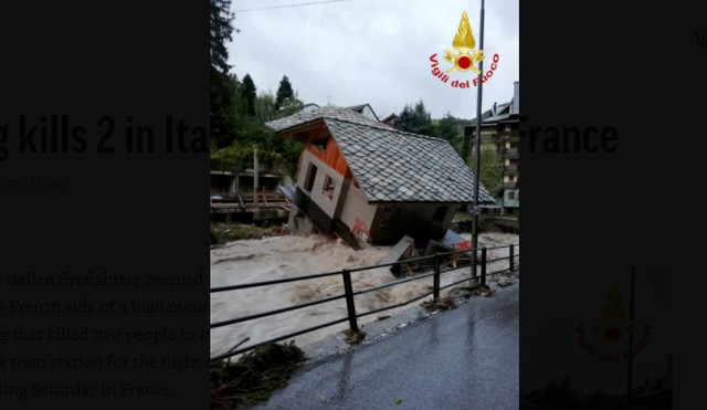 Lũ lụt và lở đất ở Italy, 2 người thiệt mạng, nhiều người mất tích - Ảnh 1.