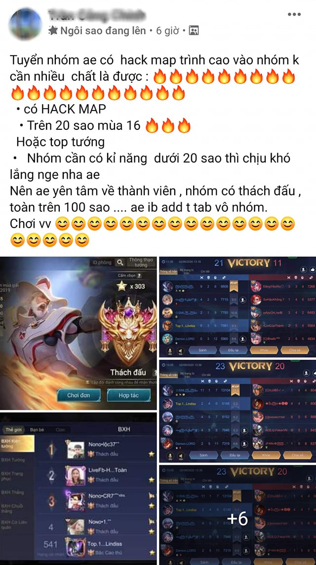 Liên Quân Mobile: Dân hack map rầm rộ tuyển thành viên trình Cao Thủ để phá rank, cộng đồng triệu hồi Garena - Ảnh 2.