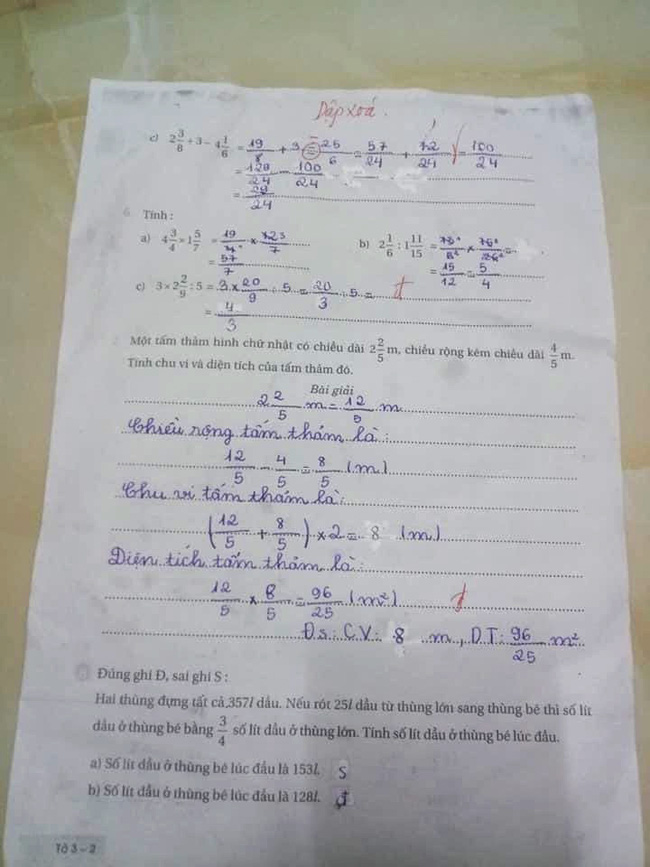 Bố than cô giáo căng vì con làm bài đúng hết nhưng chỉ cho điểm 8, dân mạng tranh cãi lỗi sai rất nhiều học sinh mắc phải - Ảnh 2.