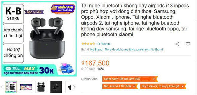 Cẩn thận với tai nghe nhái AirPods: Giống 99%, cả tá màu siêu đẹp, giá vài chục nghìn, dùng siêu dở mà vẫn có hàng trăm lượt đánh giá 5 sao - Ảnh 14.