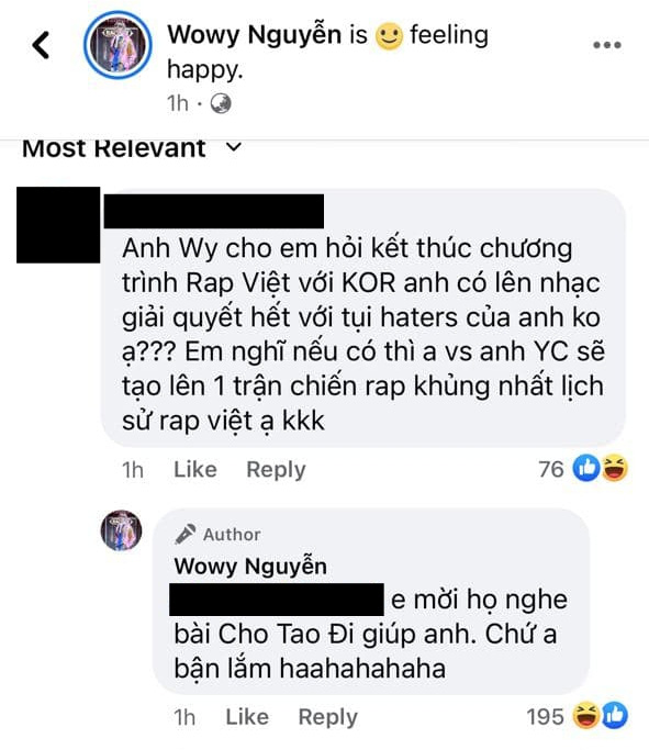 Fan gợi ý Wowy rủ Rhymastic hợp tác làm 1 bài diss King Of Rap, Lão Đại không ngại mà đáp trả so cool - Ảnh 2.