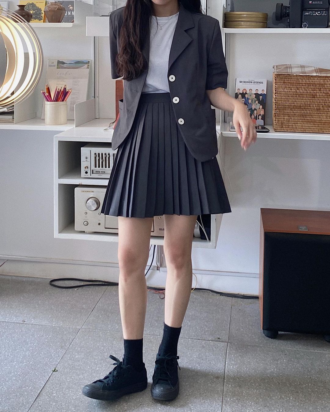 Gái Hàn mặc blazer trông sang chảnh chứ không hề già, các nàng học ngay 10 công thức để có set đồ trendy không cần hỏi - Ảnh 9. Gái Hàn mặc blazer trông sang chảnh chứ không hề già, các nàng học ngay 10 công thức để có set đồ trendy không cần hỏi - Ảnh 9.