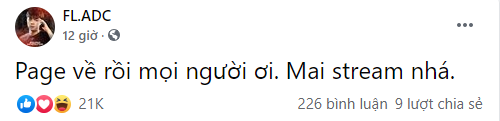 Thành viên Team Flash Liên Quân lấy lại được fanpage, Elly viết status không hề giả trân khiến các Flazers cảm thán đọc mà tức! - Ảnh 4.