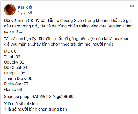 Binz kêu gọi vote khắp MXH, Suboi và Karik sốt sắng nhưng không bằng Rhymastic khoe nhắn tin bình chọn cho cả 8 thí sinh! - Ảnh 7.