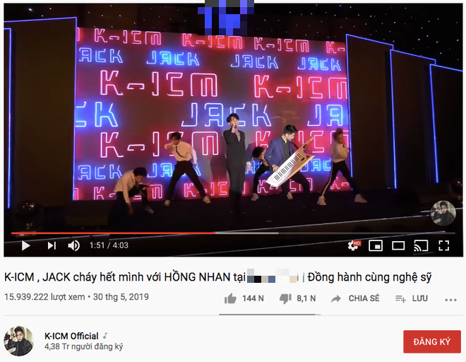 Fan vừa đăng tải clip live Hồng Nhan của Jack đ&atilde; bị d&iacute;nh gậy bản quyền từ c&ocirc;ng ty của K-ICM? - Ảnh 4.