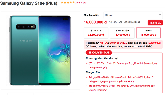 Đón đầu Galaxy S20, Galaxy S10 sập giá chỉ còn 10 triệu đồng - Ảnh 1.