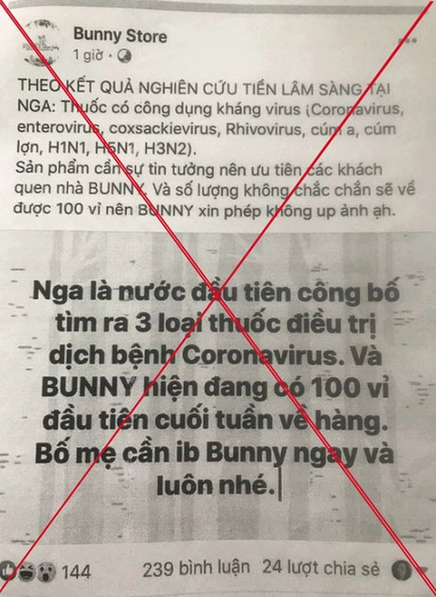 Hà Nội: Bị phạt 12,5 triệu vì tung tin có thuốc chữa Covid-19 - Ảnh 2.