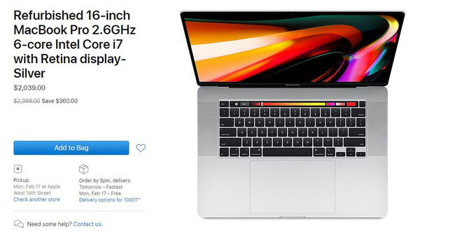 MacBook Pro 16 inch mới nhất đã có hàng tân trang, giá bán giảm ngót nghét 10 triệu - Ảnh 1.