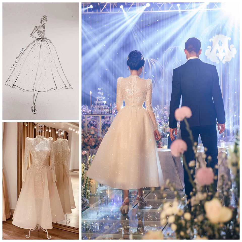 Váy cưới của Quỳnh Anh: Không phải vài trăm triệu mà trị giá 1 tỉ đồng, trong mắt NTK bộ váy này là vô giá - Ảnh 6.