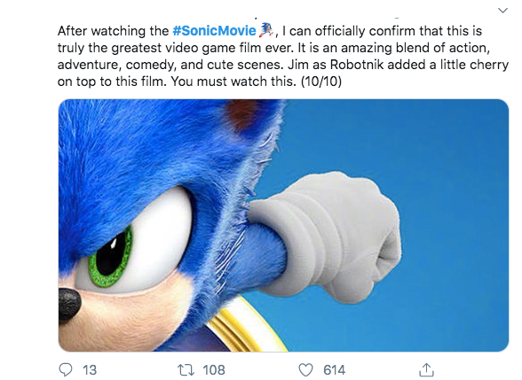 Báo chí thế giới nhận xét Sonic the Hedgehog: Phim vô hồn nhưng kẻ phản diện Jim Carrey thì đỉnh vô đối - Ảnh 8.