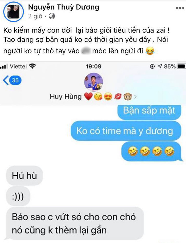 Bạn gái tuyển thủ Việt Nam phản ứng cực gắt với cư dân mạng vì bị chê ăn bám người yêu - Ảnh 1.