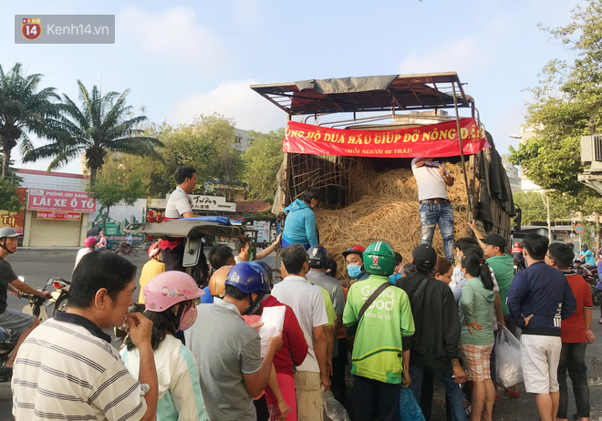 Một thanh niên bỏ tiền túi mua 17 tấn dưa rồi phát miễn phí, người dân Sài Gòn vui mừng cầm túi nylon đến nhận  - Ảnh 1.
