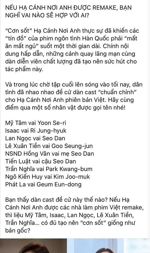 Qu&aacute; m&ecirc; Crash Landing on You, netizen g&acirc;y tranh c&atilde;i kịch liệt khi mạnh dạn đề cử chị đẹp Mỹ T&acirc;m y&ecirc;u Isaac cho bản Việt - Ảnh 1.