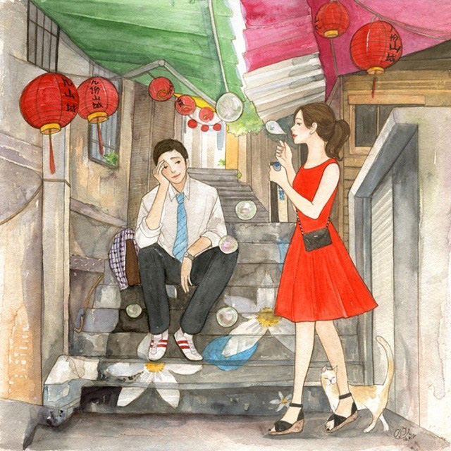 Bộ tranh Định nghĩa bình yên khiến những ai chưa có người yêu nhìn mà phát thèm - Ảnh 1.