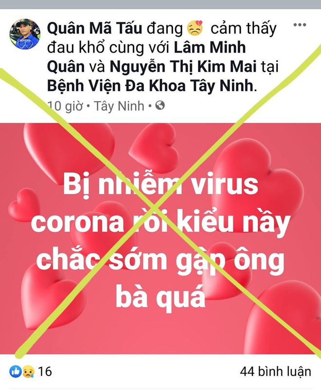 Tung tin bị nhiễm virus corona, sớm gặp ông bà trên facebook, Quân mã tấu bị phạt 10 triệu - Ảnh 1.