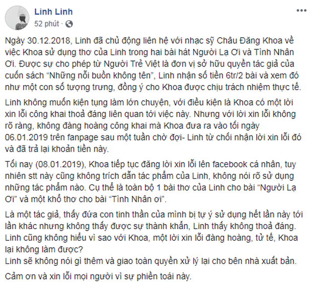 Sự nghiệp quá nhiều drama của Châu Đăng Khoa: bị nhạc sĩ Hàn gay gắt đòi xử lý vì đạo nhạc, bị tố đạo thơ, phát ngôn gây tranh cãi về Jack và Trúc Nhân - Ảnh 12.