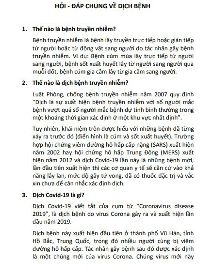 Bộ GD-ĐT công bố tài liệu 100 câu hỏi - đáp về phòng, chống dịch bệnh Covid-19 trong các cơ sở giáo dục - Ảnh 4.