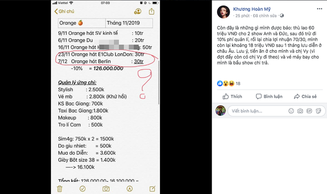 Orange và LyLy tung loạt bằng chứng tố công ty Châu Đăng Khoa: Thù lao gần 10.000 USD bị biến thành 60 triệu, nhận về chỉ còn 16 triệu đồng! - Ảnh 9.