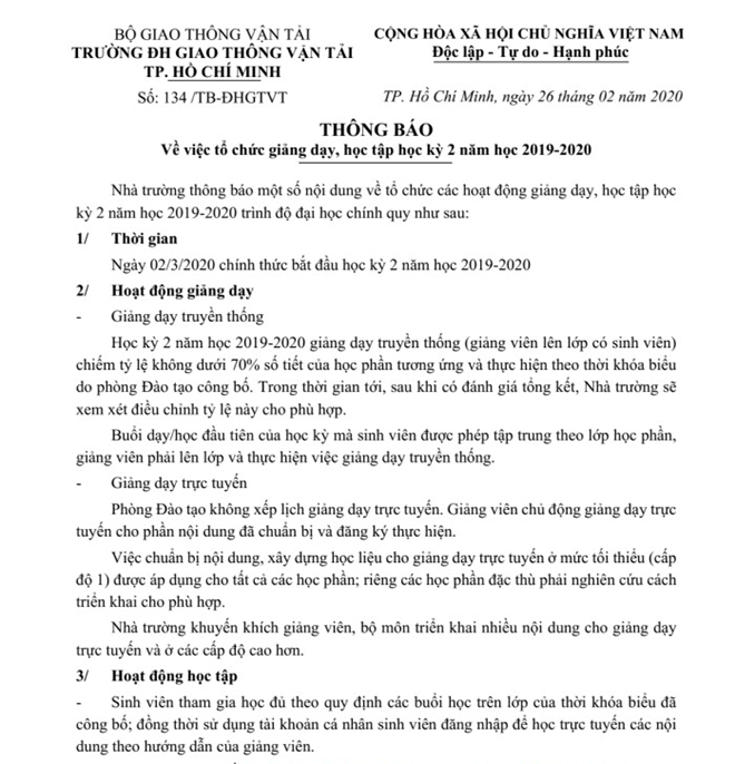 Cập nhật: Danh sách các trường đại học thông báo cho sinh viên đi học lại từ 2/3 - Ảnh 2.