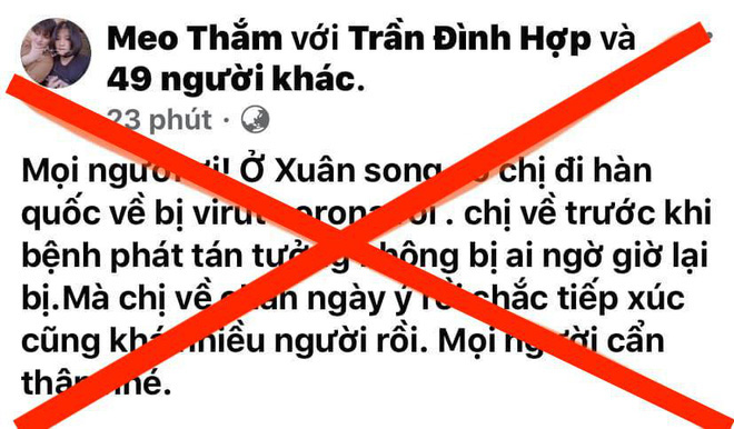 Một phụ nữ tung tin người đi Hàn Quốc về bị nhiễm corona khiến cả xã mất ăn mất ngủ - Ảnh 2.