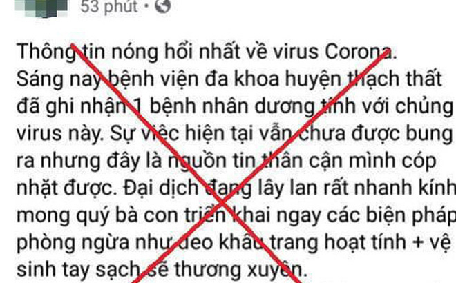 Đăng thông tin thất thiệt về dịch Corona trên Facebook, nam thanh niên bị công an triệu tập - Ảnh 1.
