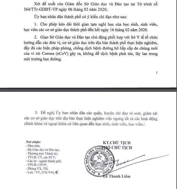 Nóng: TP.HCM chính thức cho học sinh nghỉ học thêm 1 tuần đến hết ngày 16/2 - Ảnh 2.