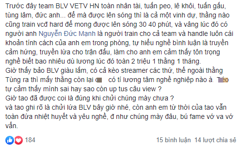 Biến căng: Quản lý Team Flash bất ngờ đăng đàn, buông lời nặng nhẹ, chỉ dạy dàn BLV của Garena ngay giữa đêm khuya! - Ảnh 4.